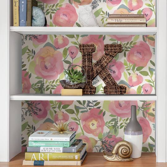 NuWallpaper Peachy Keen Pink Peel & Stick Wallpaper